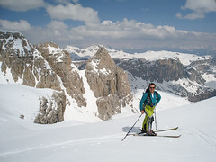 Verso il Vallon Pisciadù - Sella, Dolomiti sci alpinismo