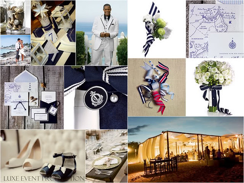 Luxe Style Wedding Inspiration Board Nautical Nice in Navy White by 