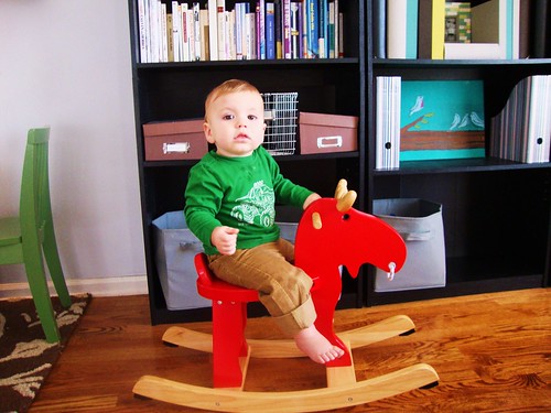 Liam rides the Moose.