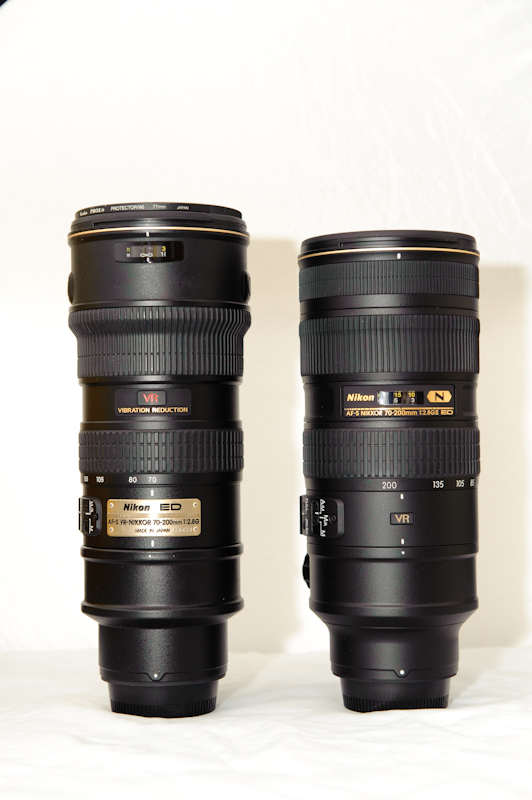 Nikon 70-200mm f/2.8 VR vs VR II
