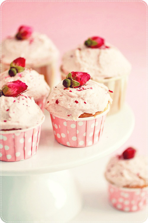 Lychee Rose Cupcakes