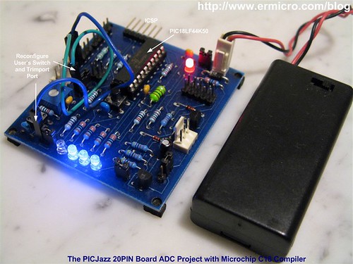 PIC18 Microcontroller Analog to Digital Converter with Microchip C18 Compiler