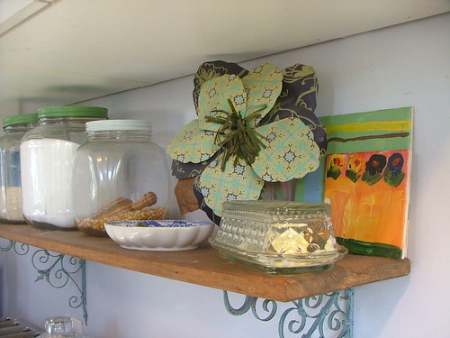 shelf in kitchen