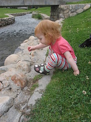Lilah looking at the stream