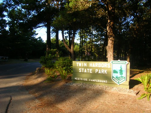 Twin Harbors State Park is a lovely campground, with pretty fancy showers and a firewood truck that visits you so you don't have to go into town looking.