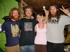 Leah, Lil Leah, and the guys from Megafan