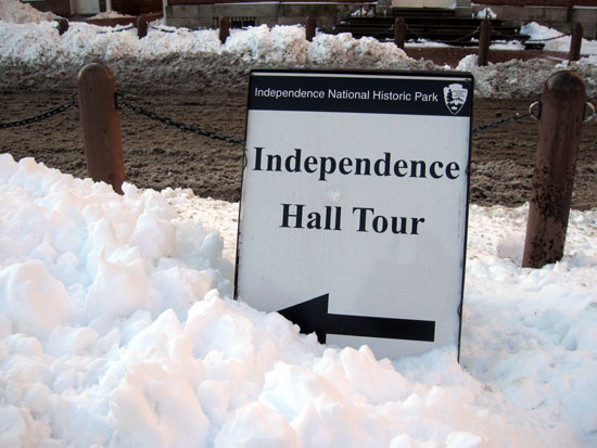 Tour Sign in Snow (Click to enlarge)
