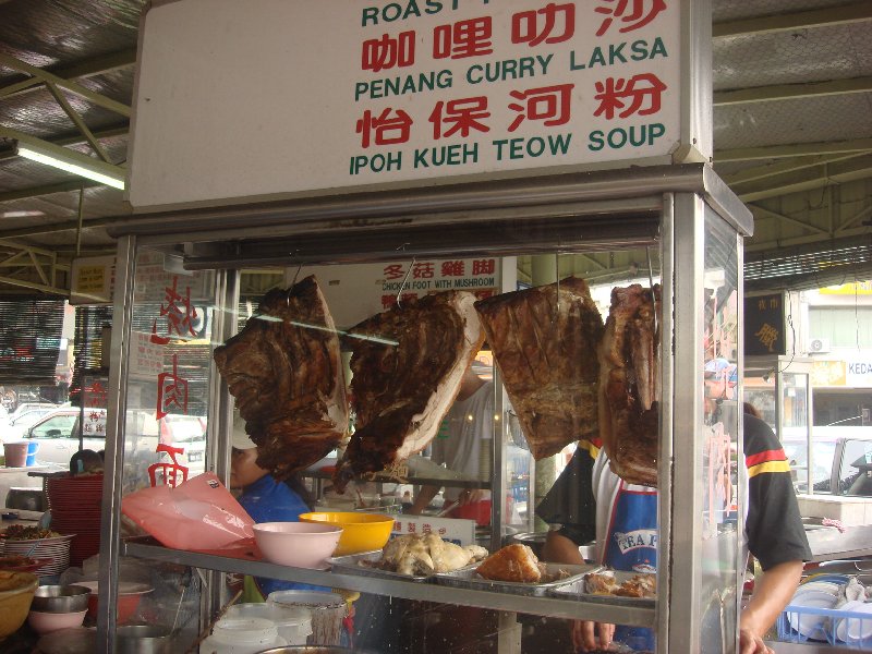 Roast pork noodles stall
