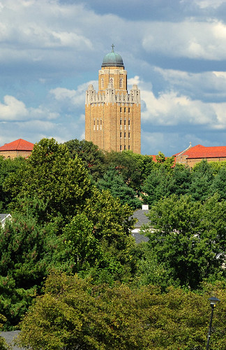 Kenrick-Glennon Seminary, in Shrewsbury, Missouri, USA - tower from a distance
