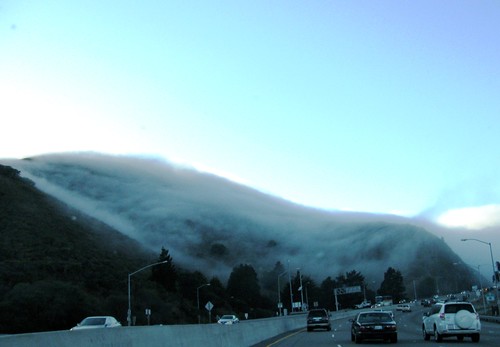fog over hill