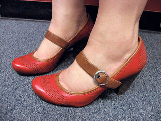 Red Nicole Mary Janes