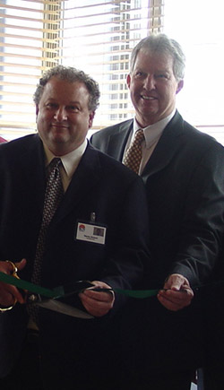 Steve Richard of SUN Home Health and Hospice and Tom Williams, Pennsylvania State Director, USDA Rural Development at the SUN Home Hospice Care Center ribbon cutting
