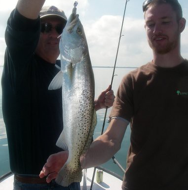 Sid &amp; Jesse with another sea trout