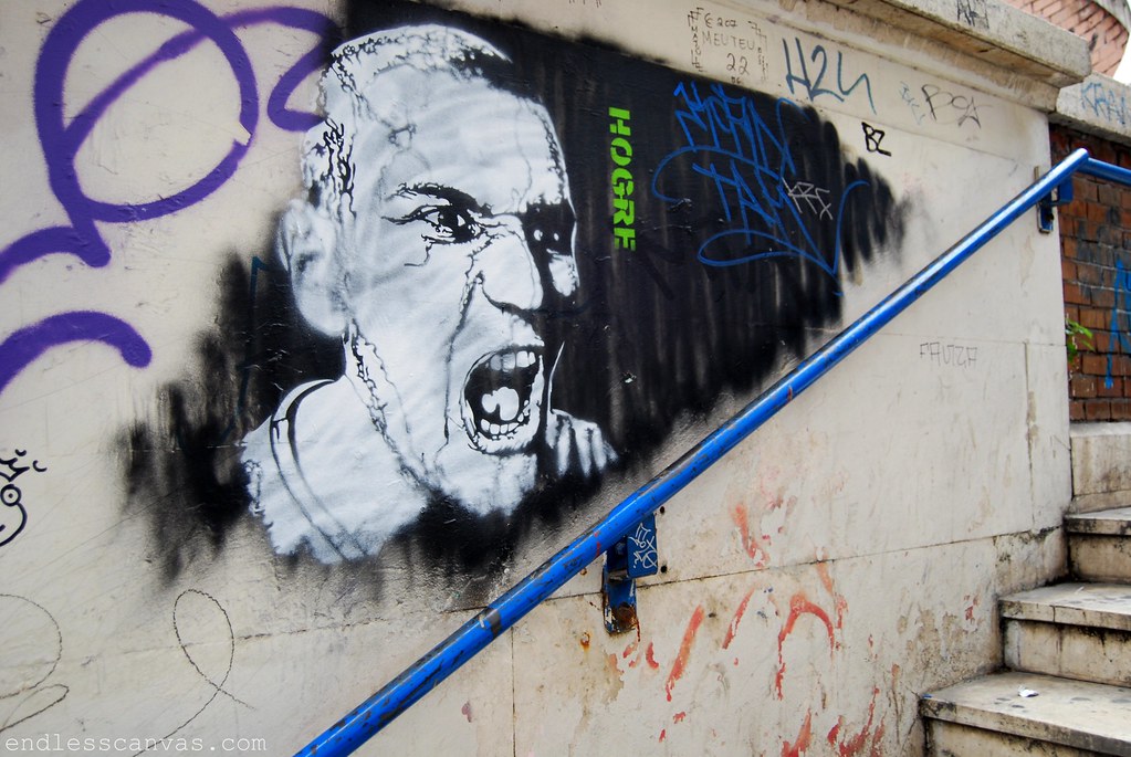 HOGRE Graffiti Stencil - Rome, Italy 2009. 