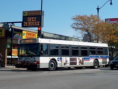 Westbound CTA Route # 12 Roosevelt Road bus, Chicago Illinois. October 2007.