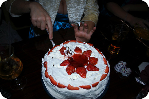 cutting the cake!