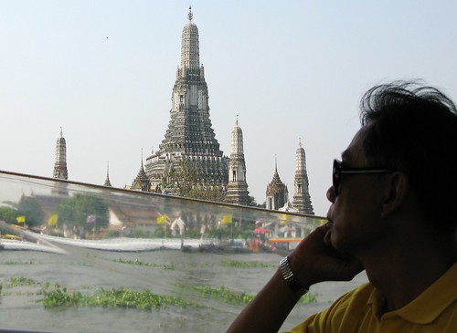 Wat Arun from a commuter boat - Bangkok, Thailand