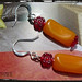 orecchini arancio rosso - red orange earrings ICMERA