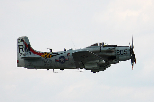 Warbird picture - A-1 Skyraider at the Paris Air Show in 2009