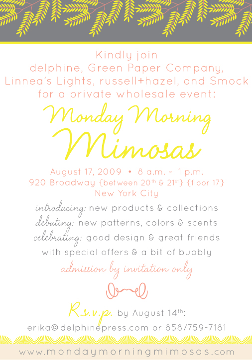 Monday Morning Mimosas with Smock, Delphine, Linnea's Lights, Russell + Hazel and Green Paper Co
