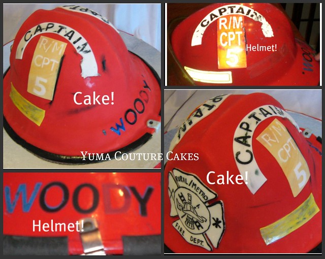 Yuma Arizona Birthday Cake - Firefighter Helmet Cake