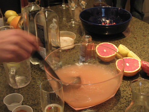 Mixing up rum punch