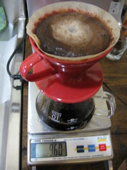 v60-10: End pour for 1 cup @ 9oz