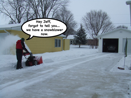 Snow shoveling in Iowa