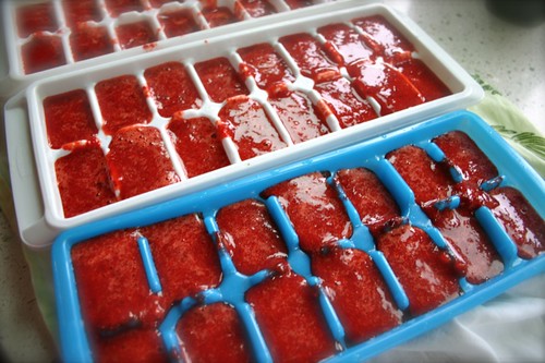 Strawberry puree to freeze