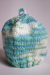 Blue-green baby hat