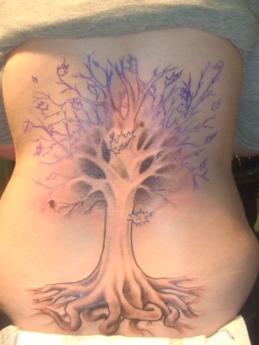 tree tattoo. Tree Tattoo- Bottom half in