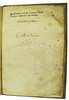 Vellum back flyleaf with ownership inscription in Thomas Aquinas: Quaestiones de quodlibet I-XII