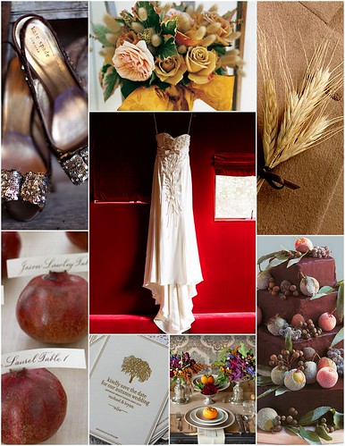 Pomegranate Escort Cards Martha Stewart Weddings