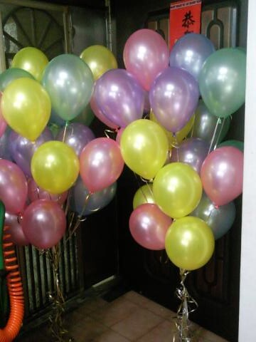 空飄氣球，珍珠淺色混合，每束25顆，共2束 by dod_balloon