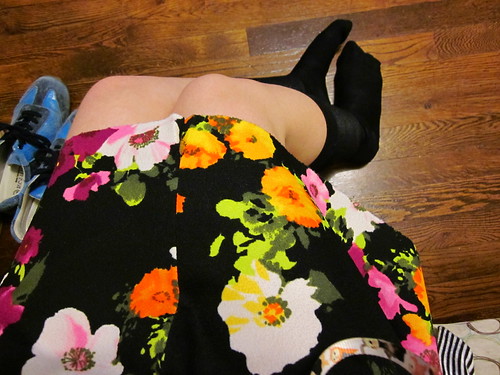 My vintage dress with the floral pattern.