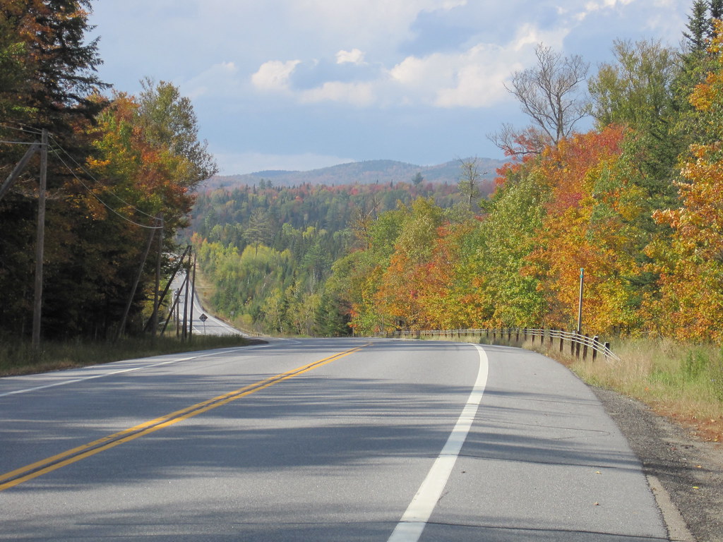 Route 30, between Long Lake and Tupper Lake, from the saddle of a bike