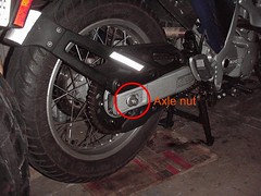 BMW F650ST motorcycle axle nut