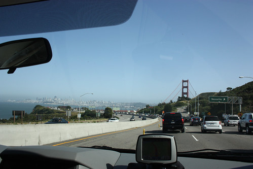 First glimpses of the Golden Gate Bridge