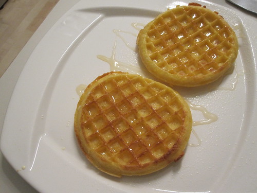 Waffles with honey at home