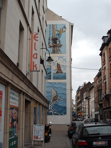 Brussels comic wall