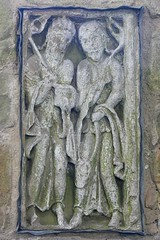 Two figures, Anglo Saxon carving - Breedon-on-the-Hill
