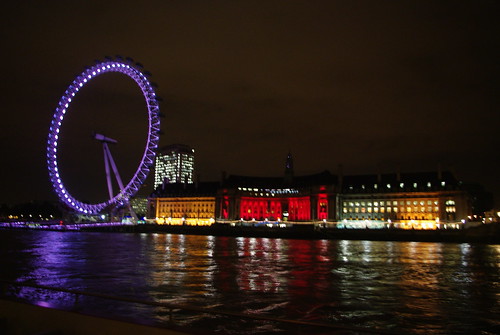 The London Eye and County Hall at night