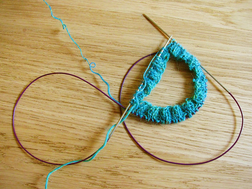 Knitting socks