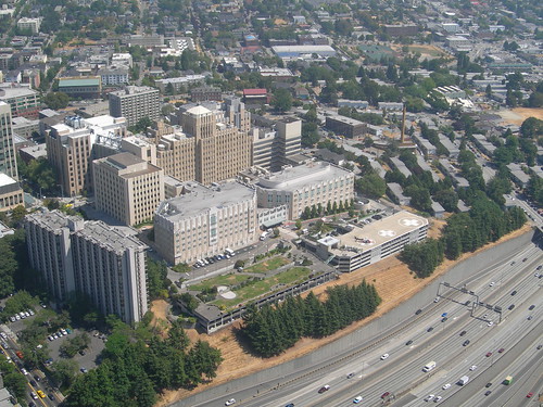 A Hospital off I-5 in Seattle Washington.