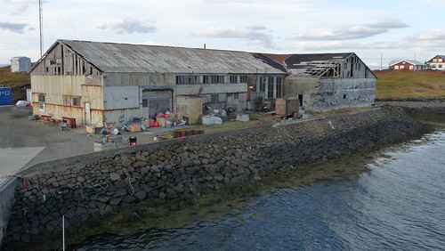 Westfjords - Habour building on tiny island Flatey