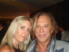 GQ's Man of the year Mickey Rourke arrived and the p-a-r-t-y started