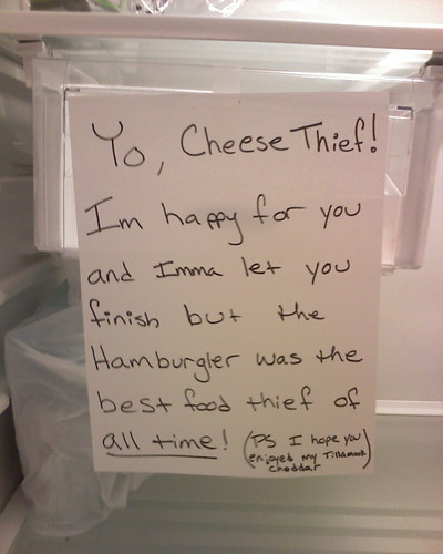 Yo, Cheese Thief! I'm happy for you and Imma let you finish but the Hamburgler was the best food thief of all time!