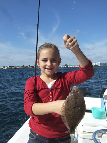 McKenzie catches a nice Flounder