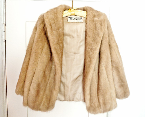 Vintage Blonde Fur from Goodwill