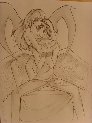 cute anime devil. ANGEL AND DEVIL